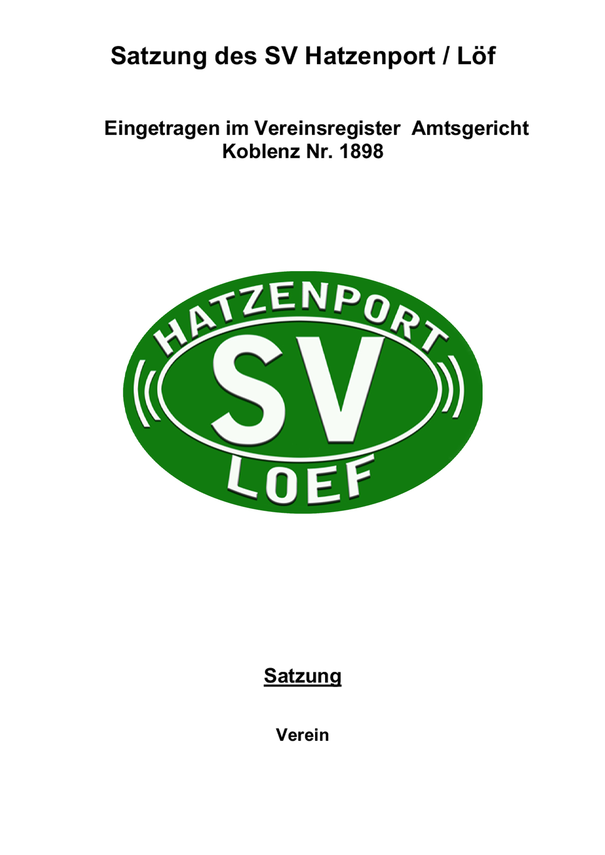 Satzung SVHL Abbildung